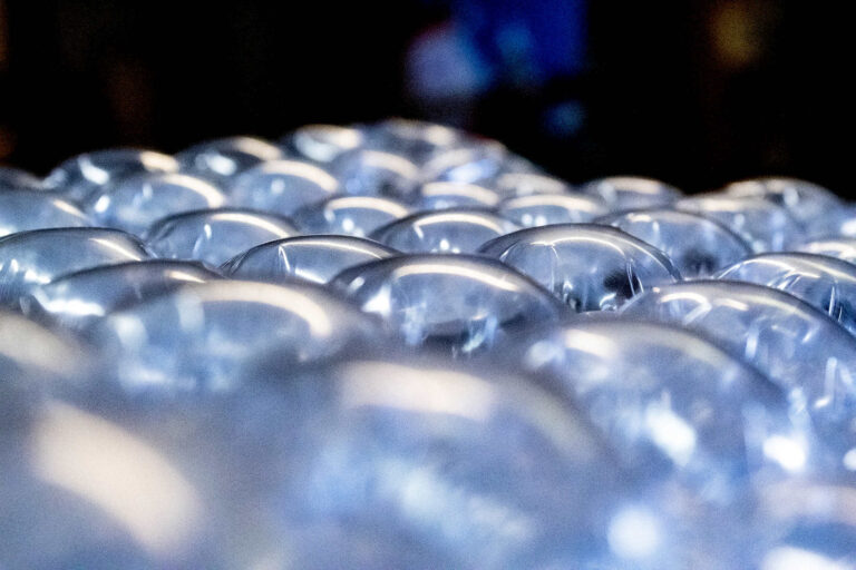 Close-up of the bubble wrap